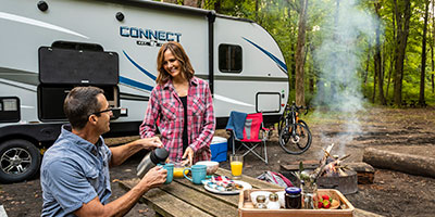 2020 KZ RV Connect C261RKK Travel Trailer at campsite