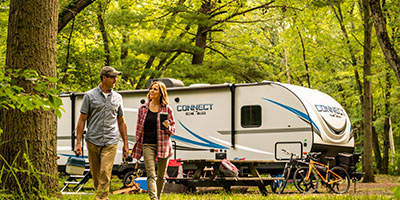 2020 KZ RV Connect C261RKK Travel Trailer at campsite