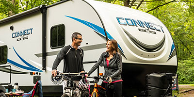 2020 KZ RV Connect C261RKK Travel Trailer at campsite