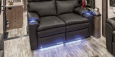 2019 KZ RV Durango D342FLQ Fifth Wheel Theater Seating Light Detail