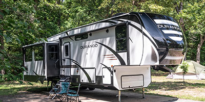 2020 KZ RV Durango D333RLT Fifth Wheel at campsite