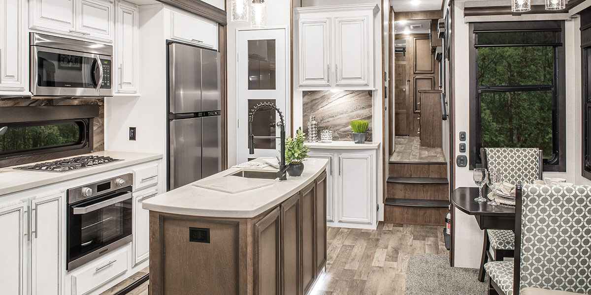 2020 KZ RV Durango Gold G356RLT Fifth Wheel Kitchen