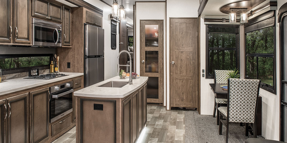 2020 KZ RV Durango Gold G384RLT Fifth Wheel Kitchen