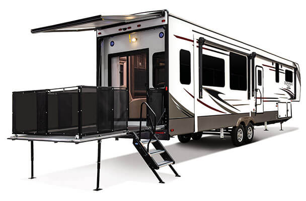 2020 KZ RV Durango Gold G382MBQ Fifth Wheel Exterior Rear Patio