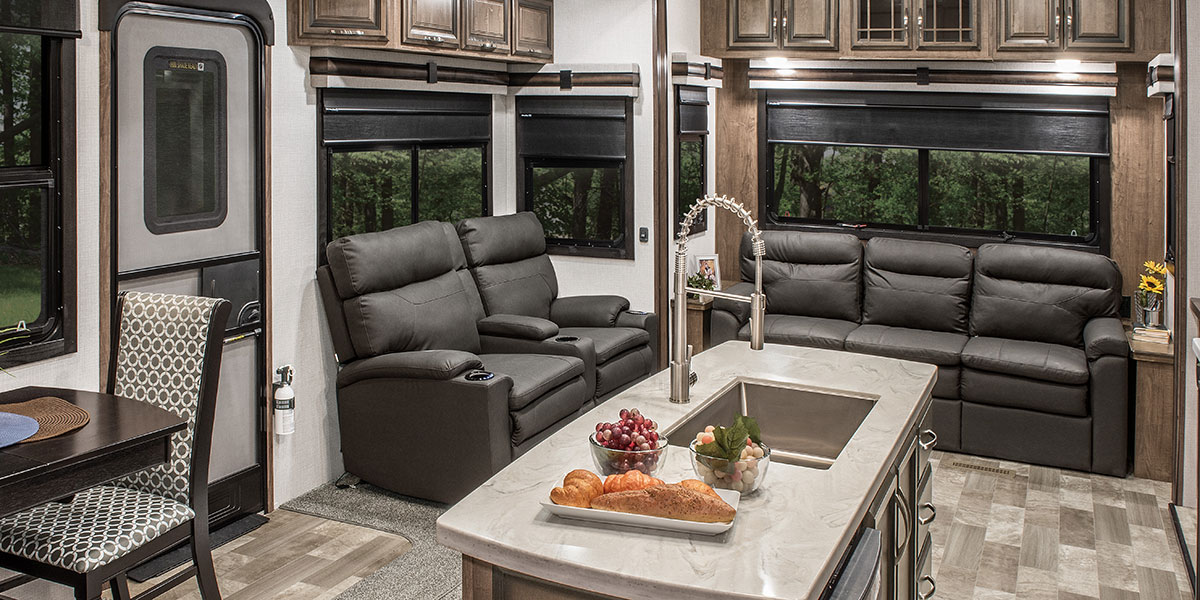 2020 KZ RV Durango G384RLT Fifth Wheel Living Room