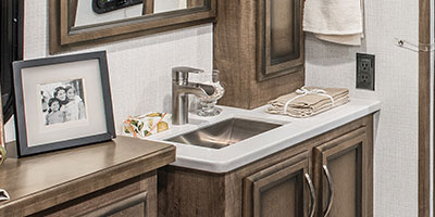 2020 KZ RV Durango Gold G384RLT Fifth Wheel Bedroom Sink