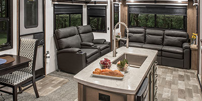 2020 KZ RV Durango Gold G384RLT Fifth Wheel Living Room