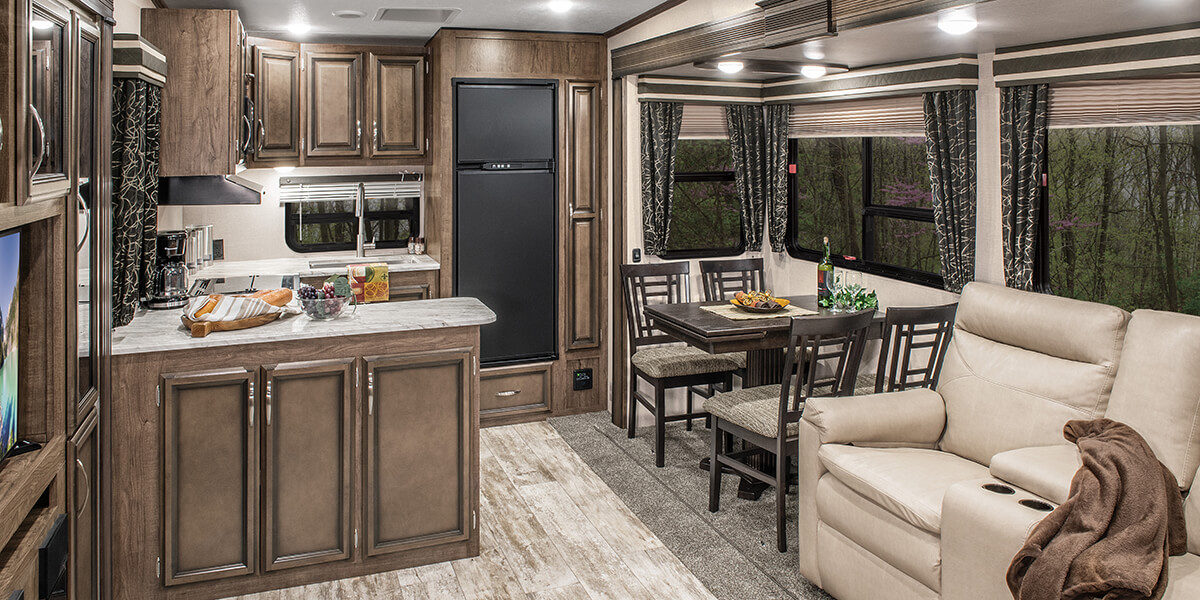 2019 KZ RV Durango Half-Ton D256RKT Travel Trailer Kitchen