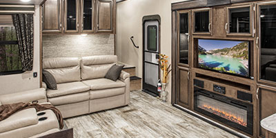 2019 KZ RV Durango Half-Ton D256RKT Fifth Wheel Entertainment Center