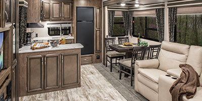 2019 KZ RV Durango Half-Ton D256RKT Fifth Wheel Kitchen