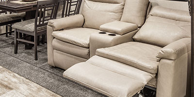 2019 KZ RV Durango Half-Ton D256RKT Fifth Wheel Theater Seating Reclined