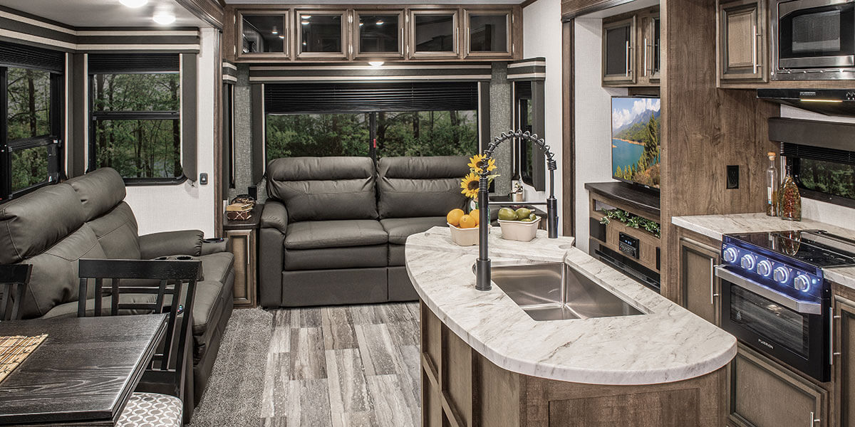 2020 KZ RV Durango Half-Ton D283RLT Fifth Wheel Living Room