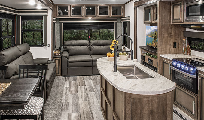 2020 KZ RV Durango Half-Ton D283RLT Fifth Wheel Living Room