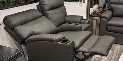 2020 KZ RV Durango Half-Ton D283RLT Fifth Wheel Theater Seating Right Reclined