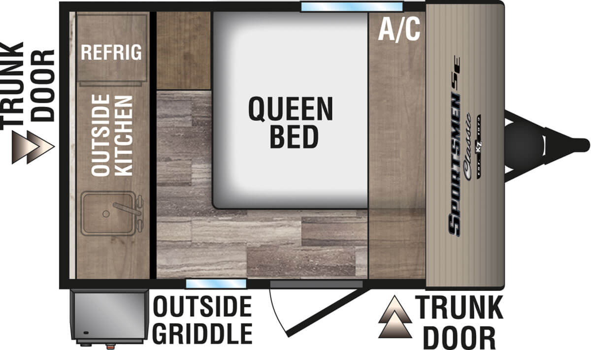 2020 KZ RV Sportsmen Classic SE 100RKSE Travel Trailer Floorplan