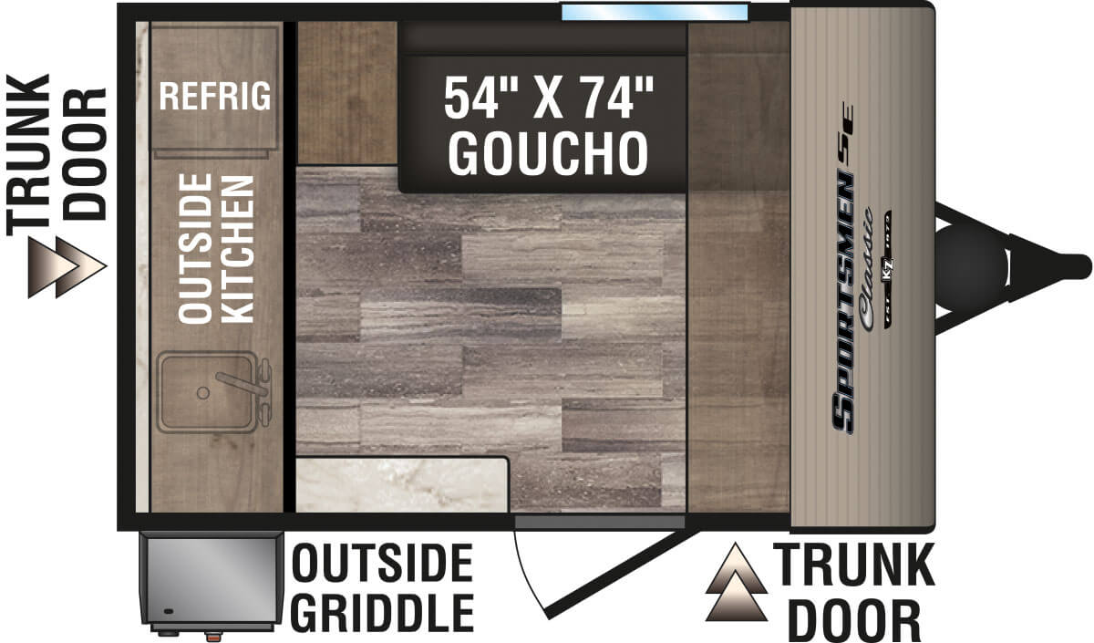 2020 KZ RV Sportsmen Classic SE 100SBSE Travel Trailer Floorplan