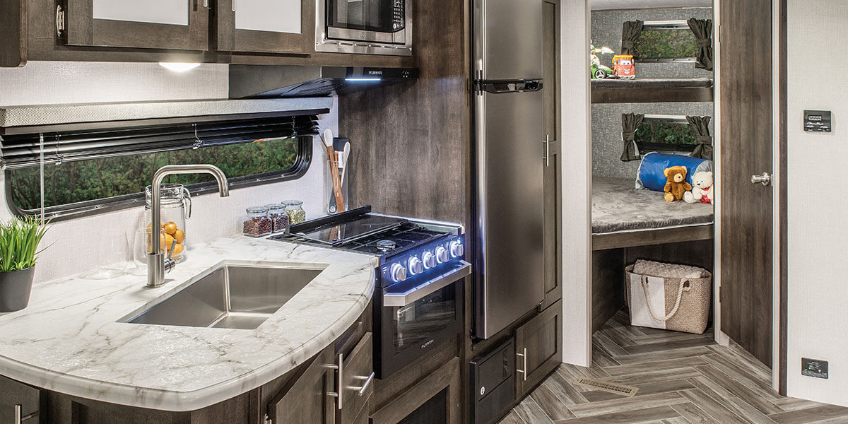 2020 KZ RV Sportsmen SE 271BHSE Travel Trailer Kitchen