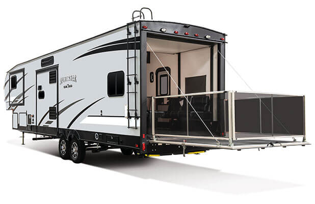 2020 KZ RV Sportster 343TH11 Fifth Wheel Toy Hauler Exterior Patio