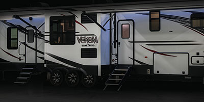 2019 KZ RV Venom 3911TK Fifth Wheel Toy Hauler Exterior Awning