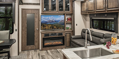 2019 KZ RV Venom 3911TK Fifth Wheel Toy Hauler Entertainment Center