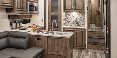 2019 KZ RV Venom 3911TK Fifth Wheel Toy Hauler Kitchen