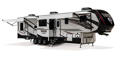 2019 KZ RV Venom 4012TK Fifth Wheel Toy Hauler Exterior Awning