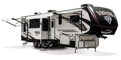 2019 KZ RV Venom 4013TK Fifth Wheel Toy Hauler Exterior Awning