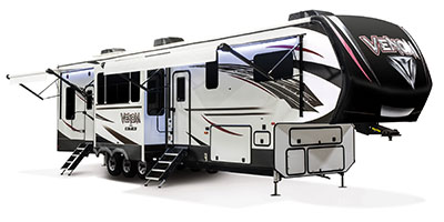 2019 KZ RV Venom 4013TK Fifth Wheel Toy Hauler Exterior Awning