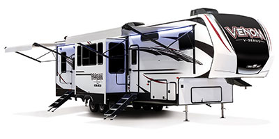 2020 KZ RV Venom V-Series V3815TK Fifth Wheel Toy Hauler Exterior Awning