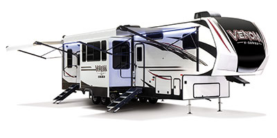 2020 KZ RV Venom V-Series V3916TK Fifth Wheel Toy Hauler Exterior Awning