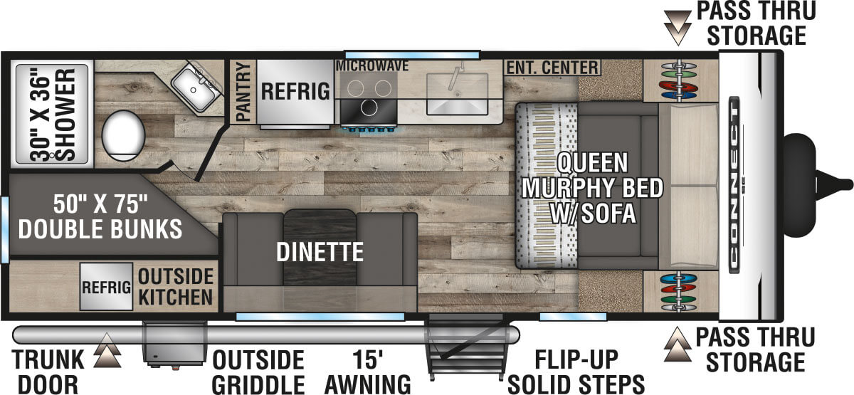 2021 KZ RV Connect SE C210MBKSE Travel Trailer Floorplan