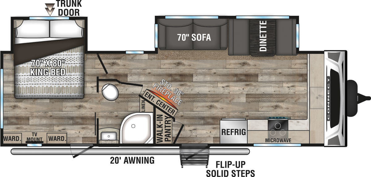 2021 KZ RV Connect C272FK Travel Trailer Floorplan