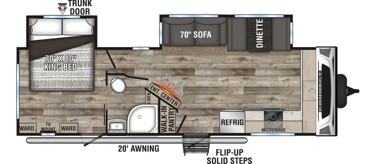 2021 KZ RV Connect C272FK Travel Trailer Floorplan