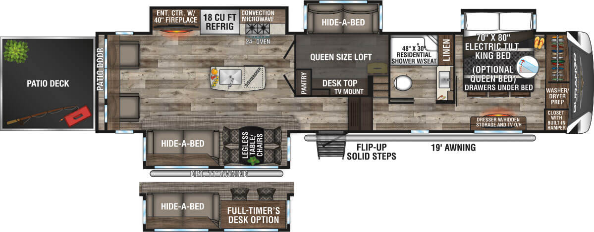 2021 KZ RV Durango Gold G382MBQ Fifth Wheel Floorplan