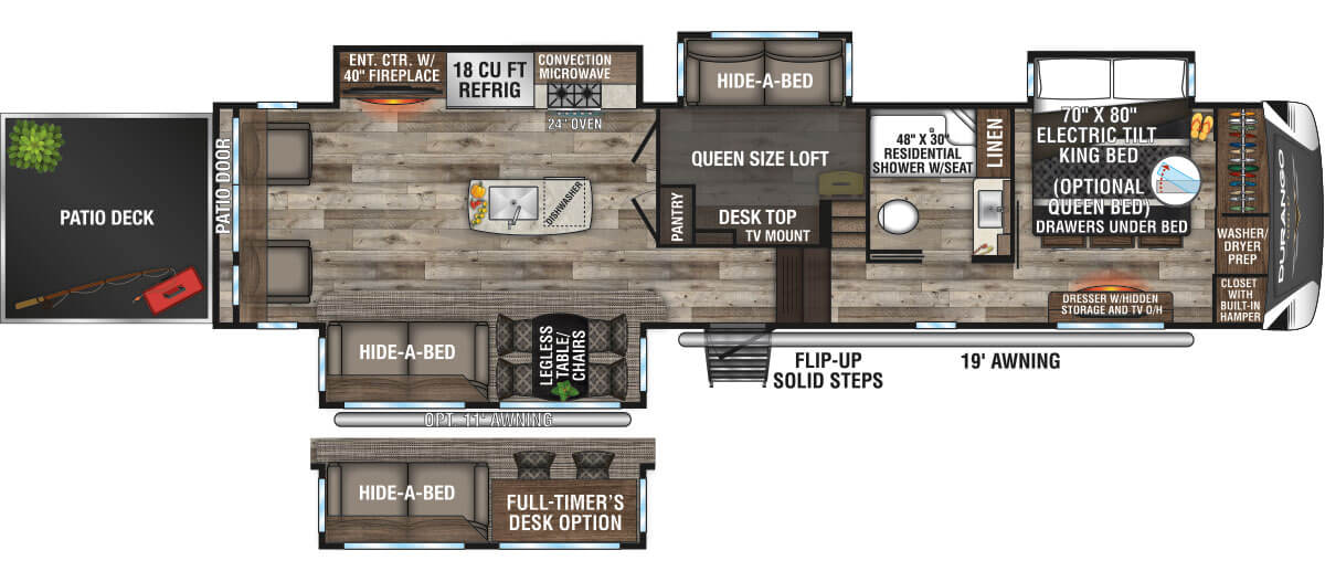 2021 KZ RV Durango Gold G382MBQ Fifth Wheel Floorplan