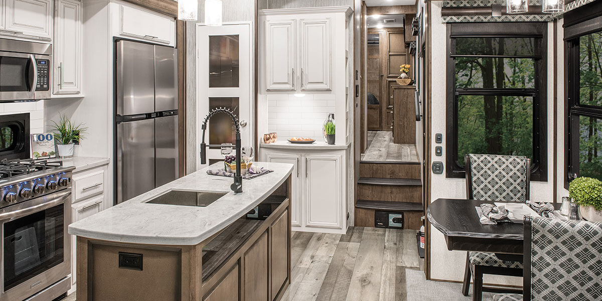 2021 KZ RV Durango Gold G356RLT Fifth Wheel Kitchen