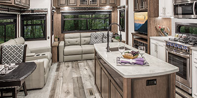 2021 KZ RV Durango Gold G356RLT Fifth Wheel Living Room