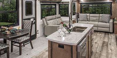 2021 KZ RV Durango Gold G383RLQ Fifth Wheel Living Room