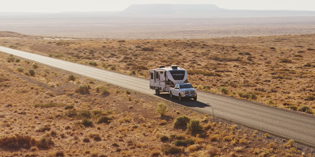 2021 KZ RV Durango Half-Ton D290RLT Fifth Wheel being Towed