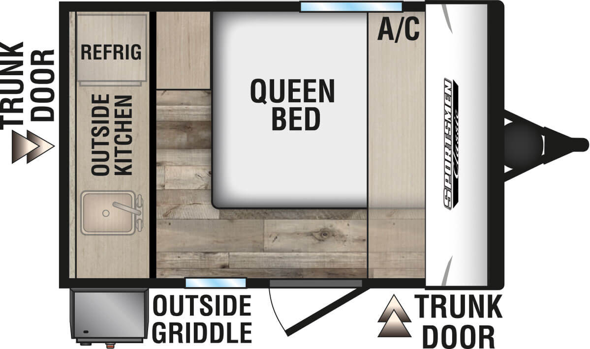 2021 KZ RV Sportsmen Classic 100RK Travel Trailer Floorplan