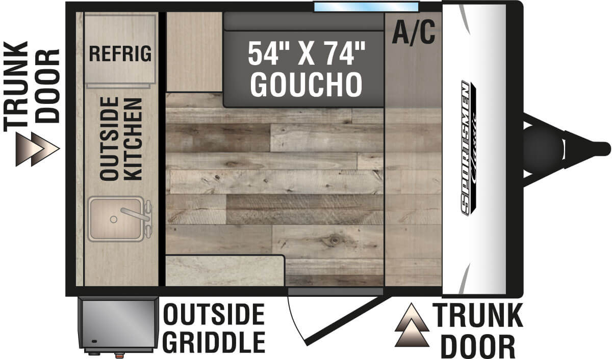 2021 KZ RV Sportsmen Classic 100SB Travel Trailer Floorplan