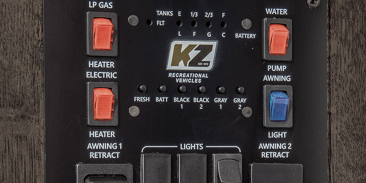 2021 KZ RV Sportsmen SE 281BHSE Travel Trailer Interior Controls