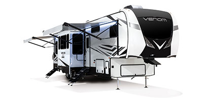 2021 KZ RV Venom V-Series V3916TK Fifth Wheel Toy Hauler Exterior Awning