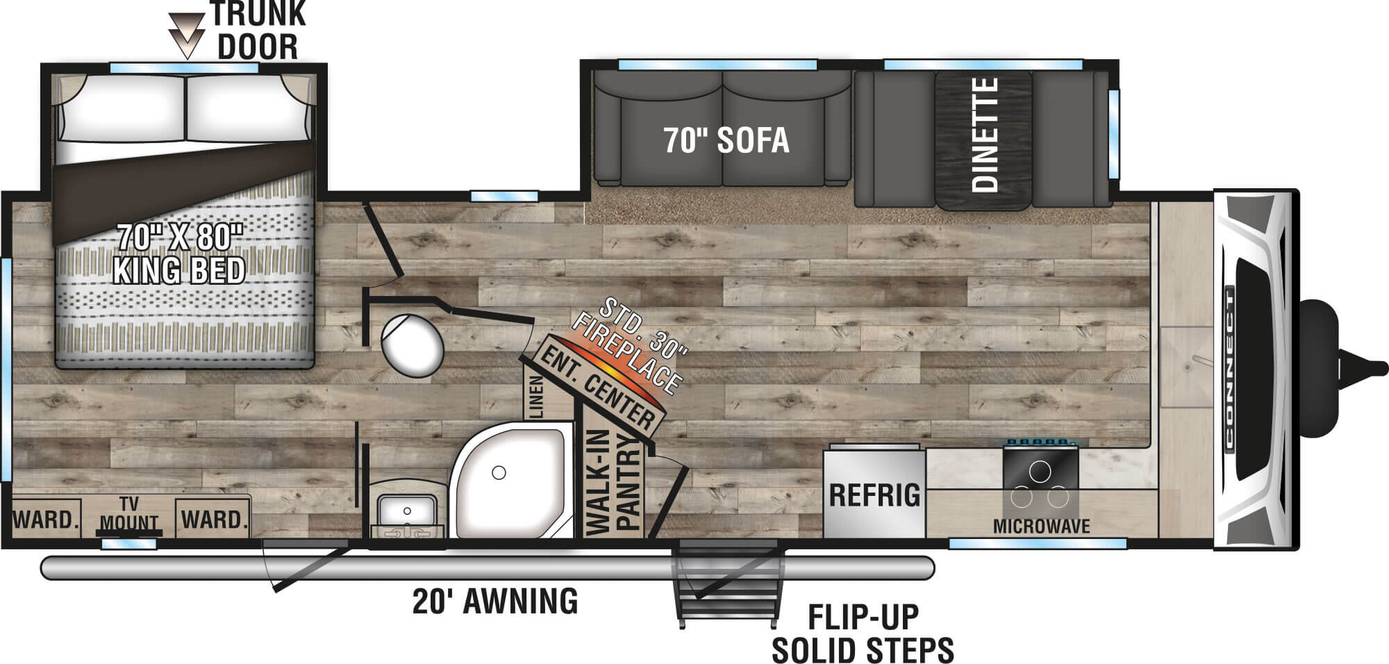 2022 KZ RV Connect C272FK Travel Trailer Floorplan