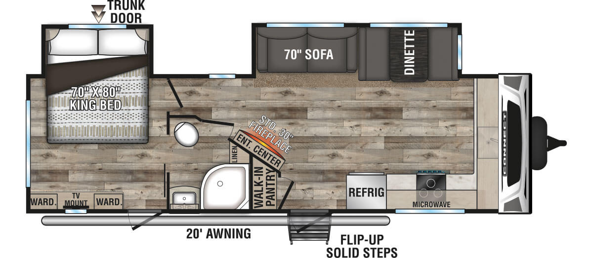 2022 KZ RV Connect C272FK Travel Trailer Floorplan