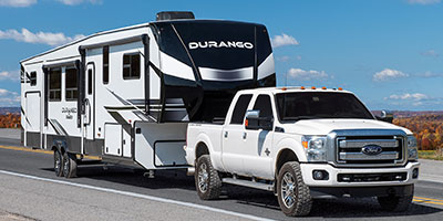 2022 KZ RV Durango D348BHF Fifth Wheel with Tow Vehicle Vertical