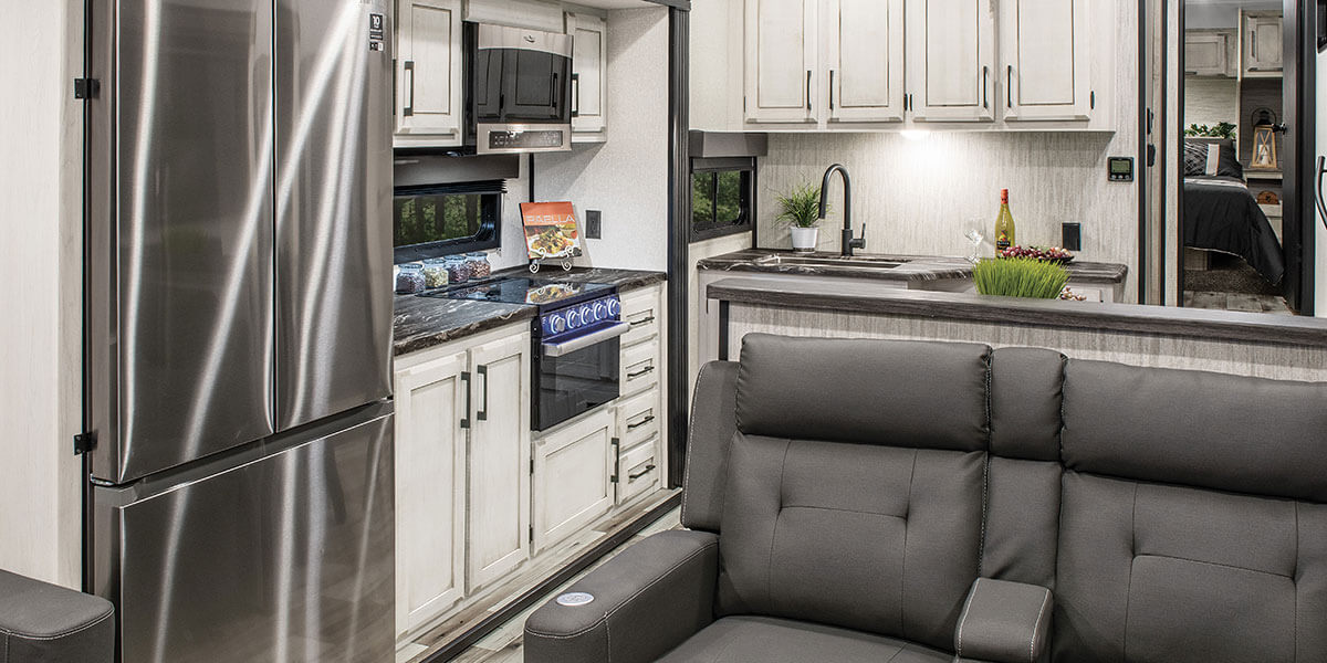 2023 KZ RV Durango Half-Ton D290RLT Fifth Wheel Kitchen