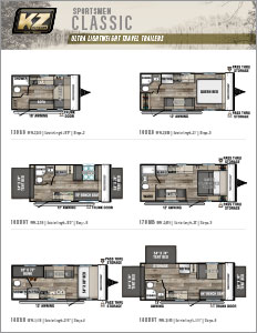 2022 KZ RV Sportsmen Classic Ultra Lightweight Travel Trailers Flyer