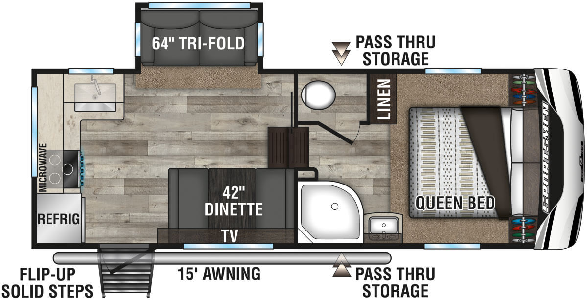 2022 KZ RV Sportsmen 231RK Fifth Wheel Floorplan