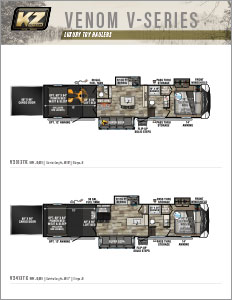 2022 KZ RV Venom Luxury Fifth Wheel Toy Haulers Flyer